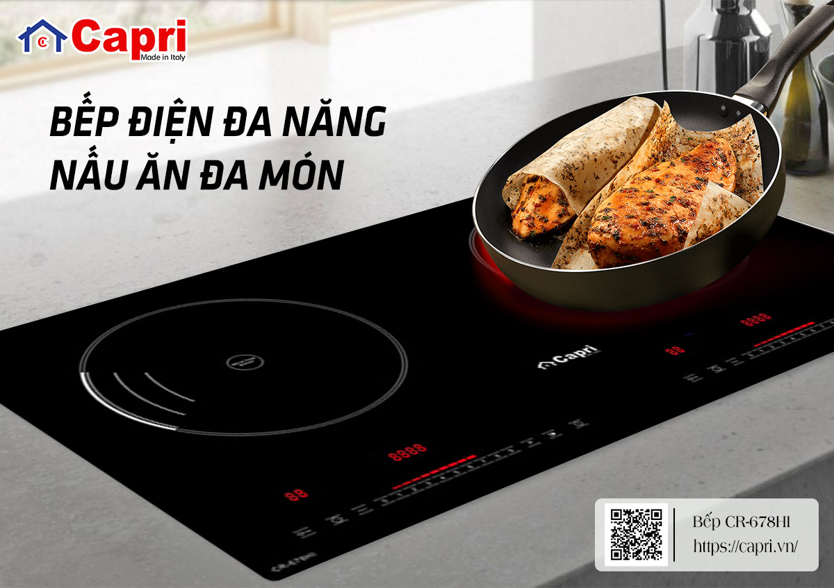 Bếp điện từ đôi cao cấp Capri